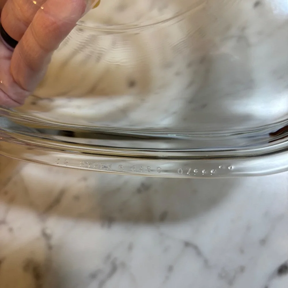 Vintage Pyrex 548-C ClearGlass Replacement Lid for 1.25 Qt Square Casserole Dish